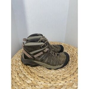 Keen Women's Size 8.5 Brown Leather Voyageur Mid Hiking Boots Outdoors Adventure